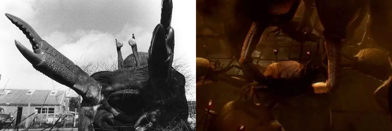 The not-so-menacing Macra, as they appeared in “The Macra Terror” and “Gridlock.”
